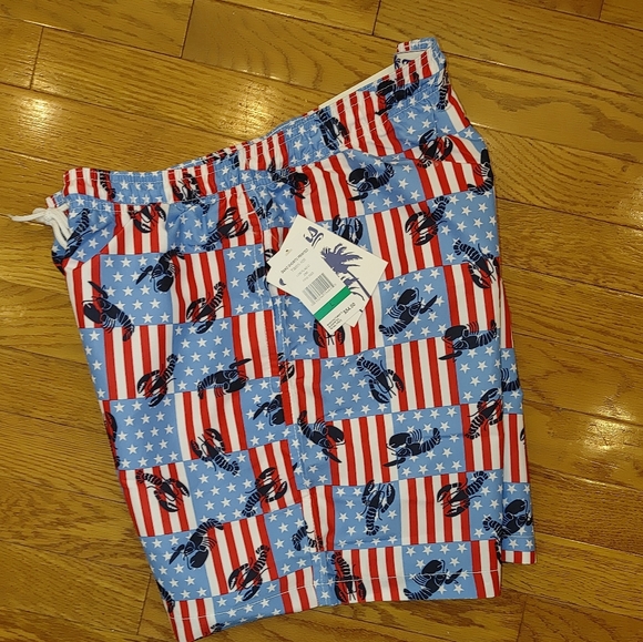 TRUNKS SANO LOBSTER/FLAG PRINTED SWIM TRUNK XL - Picture 7 of 12